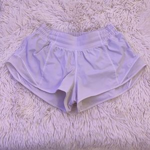 Lululemon white hotty hot shorts